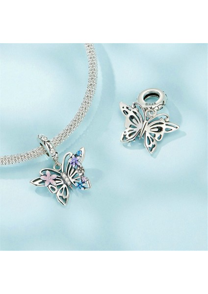 Pendant Charm Çiçek Kelebek Kadınlar Için Karşılaştırılmış Farklı Bileklikler ve Kolye 925 Gümüş (Yurt Dışından) fiyatları