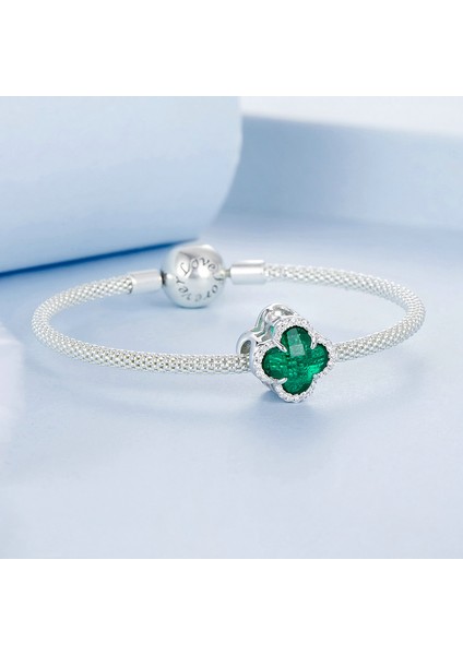 Pendant Charm Dört Leaf Clover Kadınlar Için Karşılaştırılmış Farklı Bileklikler ve Kolye 925 Gümüş (Yurt Dışından)