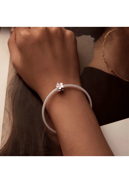 Pendant Charm Çiçek Uzay Ayıları Kadınlar Için Karşılaştırılmış Farklı Bileklikler ve Kolye 925 Gümüş (Yurt Dışından)
