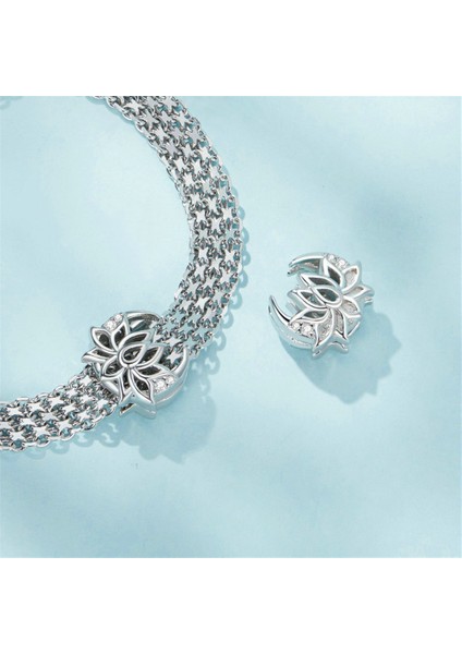 Pendant Charm Lotus Clip Beads Kadınlar Için Karşılaştırılmış Farklı Bileklikler ve Kolye 925 Gümüş (Yurt Dışından) fiyatları