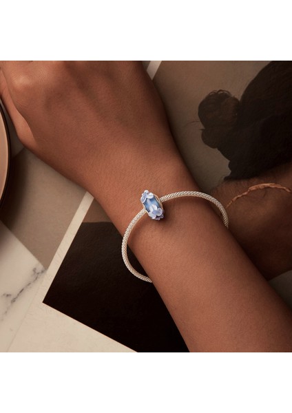 Pendant Charm Blue Flower Murano Bead Kadınlar Için Karşılaştırılmış Farklı Bileklikler ve Kolye 925 Gümüş (Yurt Dışından) fırsatları