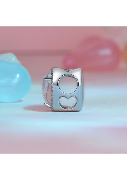 Pendant Charm Pembe Kalp Kadınlar Için Karşılaştırılmış Farklı Bileklikler ve Kolye 925 Gümüş (Yurt Dışından)