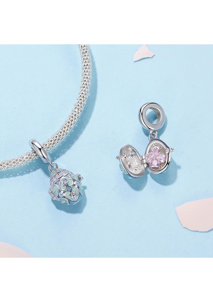 Pendant Charm Şanslı Yumurt Pendant Kadınlar Için Karşılaştırılmış Farklı Bileklikler ve Kolye 925 Gümüş (Yurt Dışından)