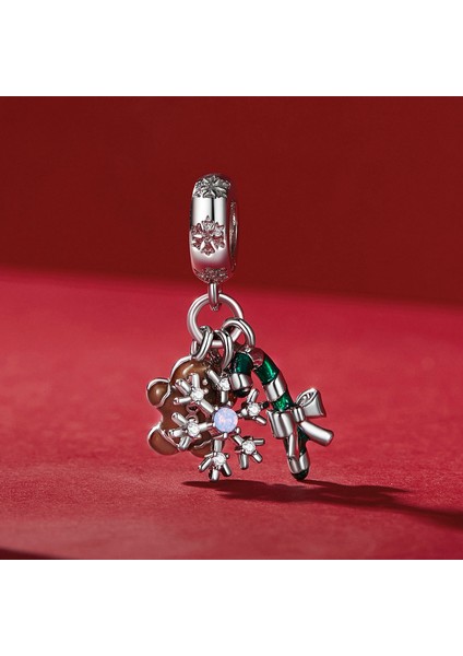 Pendant Charm Kar Noel Gecesi Pendant Kadınlar Için Karşılaştırılmış Farklı Bileklikler ve Kolye 925 Gümüş (Yurt Dışından)