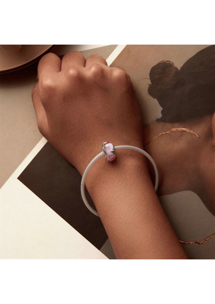 Pendant Charm Pembe Murano Camı Kelebek Kadınlar Için Karşılaştırılmış Farklı Bileklikler ve Kolye 925 Gümüş (Yurt Dışından) modelleri