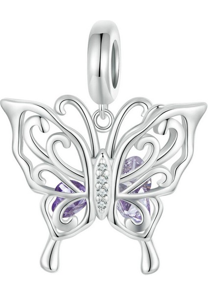 Pendant Charm Kelebek Pendant Kadınlar Için Karşılaştırılmış Farklı Bileklikler ve Kolye 925 Gümüş (Yurt Dışından)