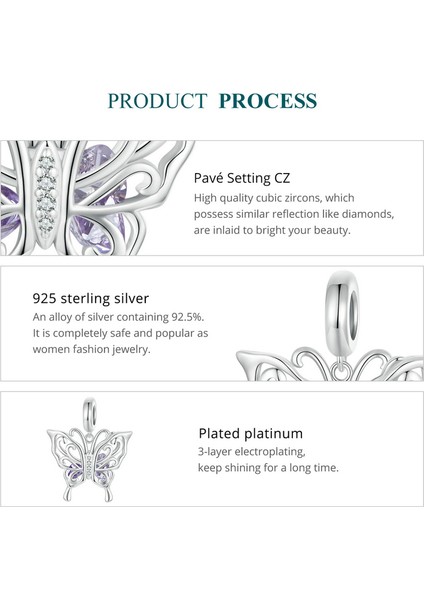 Pendant Charm Kelebek Pendant Kadınlar Için Karşılaştırılmış Farklı Bileklikler ve Kolye 925 Gümüş (Yurt Dışından) indirimleri