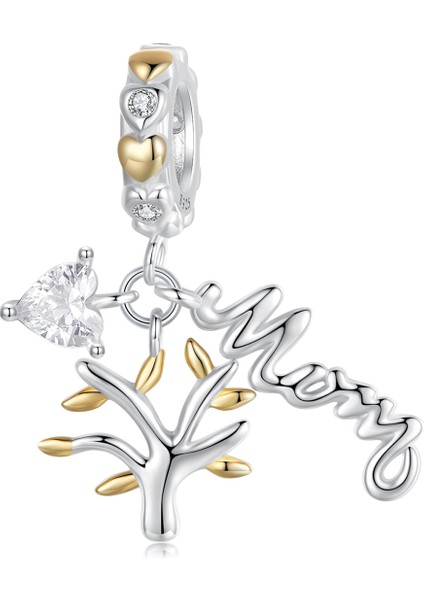 Pendant Charm Annemin Günü Hayat Ağacı Pendant Kadınlar Için Karşılaştırılmış Farklı Bileklikler ve Kolye 925 Gümüş (Yurt Dışından)