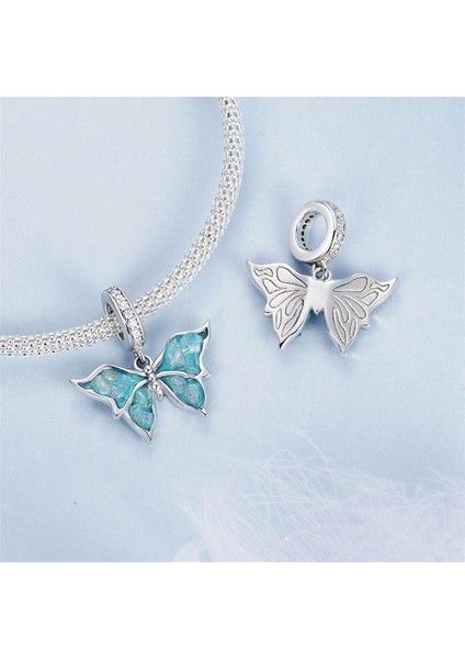 Pendant Charm Mavi Köpek Kadınlar Için Karşılaştırılmış Farklı Bileklikler ve Kolye 925 Gümüş (Yurt Dışından)