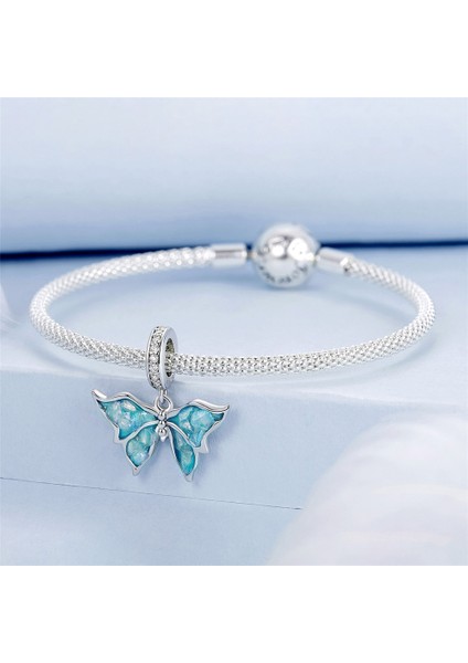 Pendant Charm Mavi Köpek Kadınlar Için Karşılaştırılmış Farklı Bileklikler ve Kolye 925 Gümüş (Yurt Dışından)
