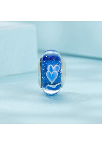 Pendant Charm Blue Heart Murano Bead Kadınlar Için Karşılaştırılmış Farklı Bileklikler ve Kolye 925 Gümüş (Yurt Dışından) modelleri
