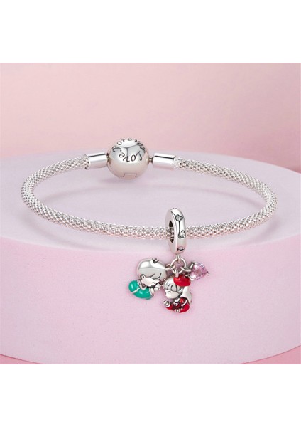Pendant Charm Küçük Çocuk Küçük Kızı Seviyor. Kadınlar Için Karşılaştırılmış Farklı Bileklikler ve Kolye 925 Gümüş (Yurt Dışından) fiyatları