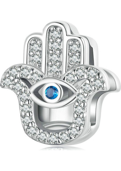 Pendant Charm Fatima Clip Beads Elleri Kadınlar Için Karşılaştırılmış Farklı Bileklikler ve Kolye 925 Gümüş (Yurt Dışından)