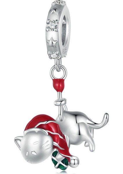 Pendant Charm Noel Kedi Kadınlar Için Karşılaştırılmış Farklı Bileklikler ve Kolye 925 Gümüş (Yurt Dışından)