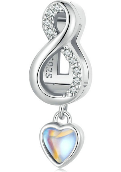 Pendant Charm Sonsuza Dek Aşk Klip Beads Kadınlar Için Karşılaştırılmış Farklı Bileklikler ve Kolye 925 Gümüş (Yurt Dışından)