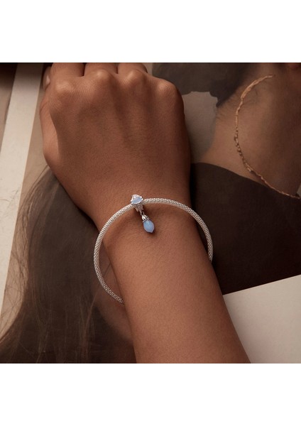 Pendant Charm Mid-Center Moderm Pendant Kadınlar Için Karşılaştırılmış Farklı Bileklikler ve Kolye 925 Gümüş (Yurt Dışından)