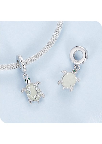 Pendant Charm Güzel Deniz Kaplumbağası Kadınlar Için Karşılaştırılmış Farklı Bileklikler ve Kolye 925 Gümüş (Yurt Dışından)