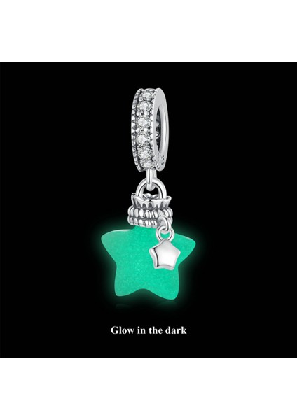 Pendant Charm Açık Yıldız Dileyen Bottle Kadınlar Için Karşılaştırılmış Farklı Bileklikler ve Kolye 925 Gümüş (Yurt Dışından)