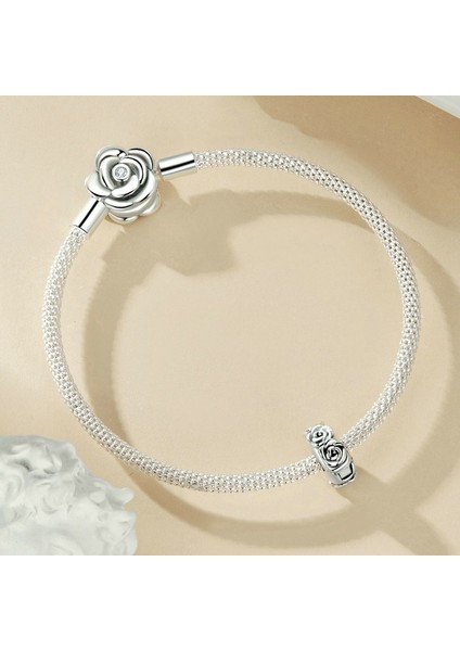 Pendant Charm Rose Stopper Beads Kadınlar Için Karşılaştırılmış Farklı Bileklikler ve Kolye 925 Gümüş (Yurt Dışından) modelleri