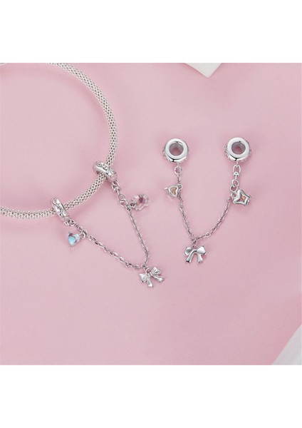 Pendant Charm Ballet Bow Safety Chain Kadınlar Için Karşılaştırılmış Farklı Bileklikler ve Kolye 925 Gümüş (Yurt Dışından) fiyatları