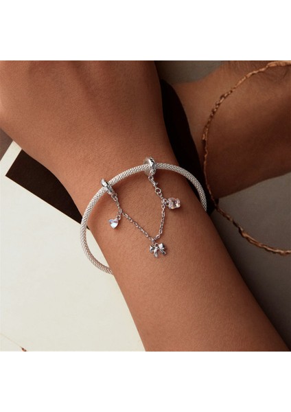 Pendant Charm Ballet Bow Safety Chain Kadınlar Için Karşılaştırılmış Farklı Bileklikler ve Kolye 925 Gümüş (Yurt Dışından) fırsatları