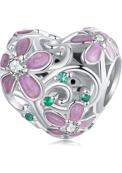 Pendant Charm Çiçek Şarap Kadınlar Için Karşılaştırılmış Farklı Bileklikler ve Kolye 925 Gümüş (Yurt Dışından)