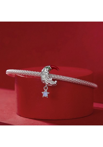Pendant Charm Ay Işığı Noel Baba Kadınlar Için Karşılaştırılmış Farklı Bileklikler ve Kolye 925 Gümüş (Yurt Dışından)