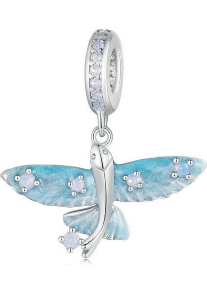Pendant Charm Flying Fish Pendant Kadınlar Için Karşılaştırılmış Farklı Bileklikler ve Kolye 925 Gümüş (Yurt Dışından)