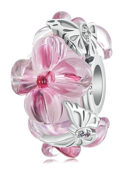 Pendant Charm Çiçek Kelebek Glass Ayıları Kadınlar Için Karşılaştırılmış Farklı Bileklikler ve Kolye 925 Gümüş (Yurt Dışından)