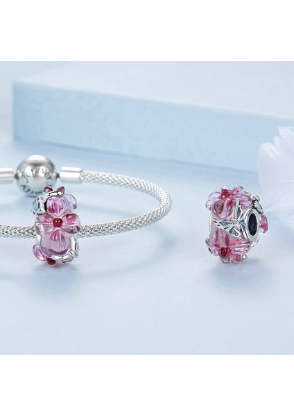 Pendant Charm Çiçek Kelebek Glass Ayıları Kadınlar Için Karşılaştırılmış Farklı Bileklikler ve Kolye 925 Gümüş (Yurt Dışından)