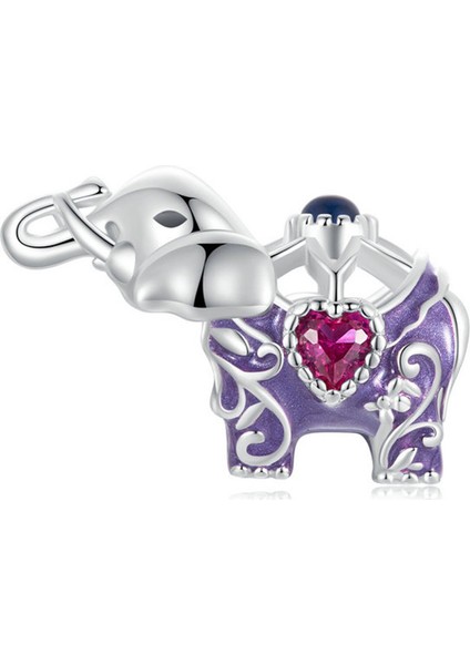 Pendant Charm Hollowed-Out Carved Elephants Kadınlar Için Karşılaştırılmış Farklı Bileklikler ve Kolye 925 Gümüş (Yurt Dışından)