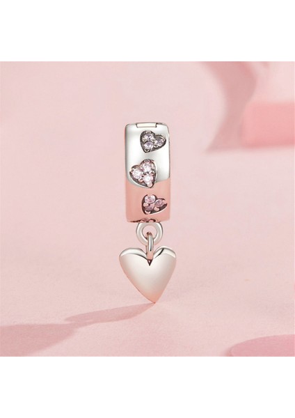 Pendant Charm Silicone Kalp Klip Beads Kadınlar Için Karşılaştırılmış Farklı Bileklikler ve Kolye 925 Gümüş (Yurt Dışından) fırsatları