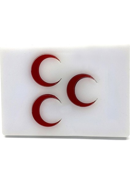 3 Hilal Panjur Arması Kırmızı Beyaz fiyatları