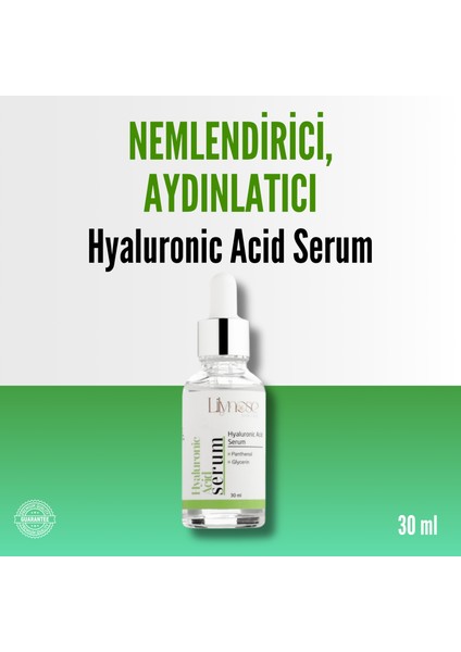 Cilt Yenileyici Hyaluronic Acid Bakım Serumu Nemlendirme ve Dolgunlaştırıcı Etkili 30 ml