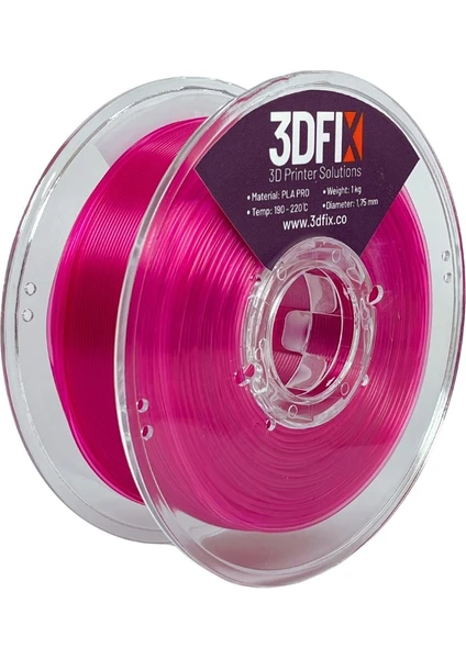 Filament PLA PRO Şeffaf Pembe 1KG 1,75mm