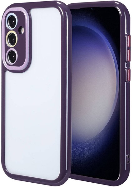 Samsung Galaxy S23 Kılıf Kamera Korumalı Renkli Kenar ve Çerçeve Tasarımlı Kapak (Vitamin)