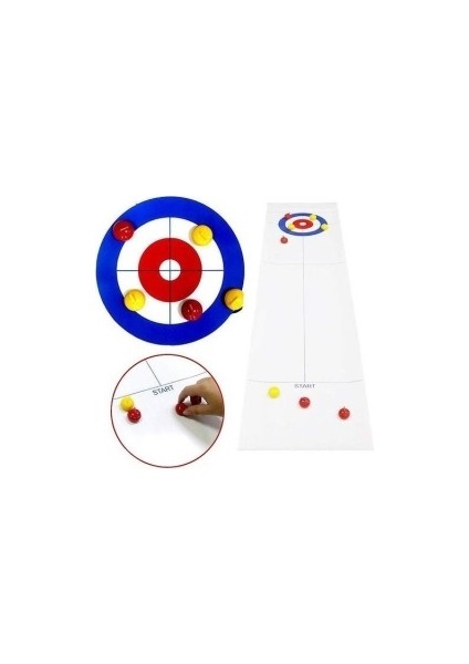 Masa Curling Topu Masa Curling Oyunu Kompakt Curling Aile Oyunları Soğuk Su Sürahi Top Bowing Top Dropship (Yurt Dışından)