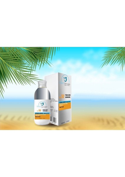 Güneş Kremi Spf 50+ Tüm Gün Koruma 50 Faktör Deniz Dostu 100 ml