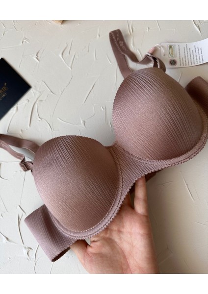 Samanta Balenli Desteksiz Lazer Kesim Parlak Kumaşlı Ithal Sütyen -42 fırsatları