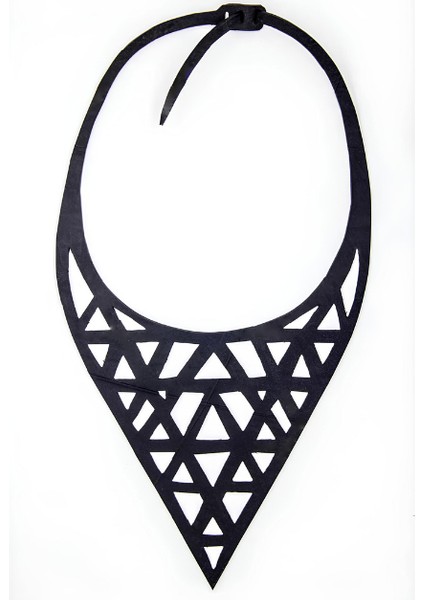 Deri Kolye - Siyah - Tek Ebat fiyatları