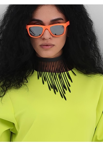 Deri Kolye - Siyah - Tek Ebat modelleri