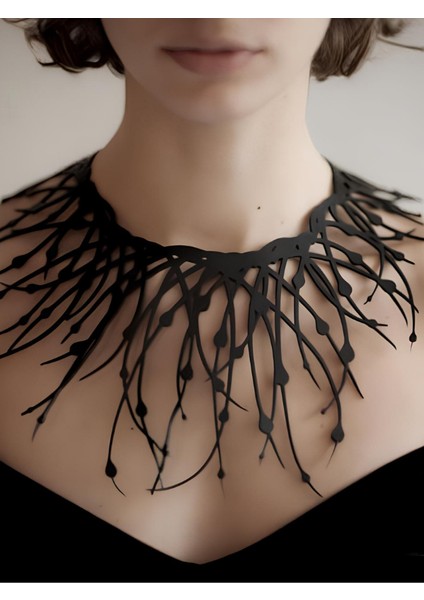 Deri Kolye - Siyah - Tek Ebat fiyatları