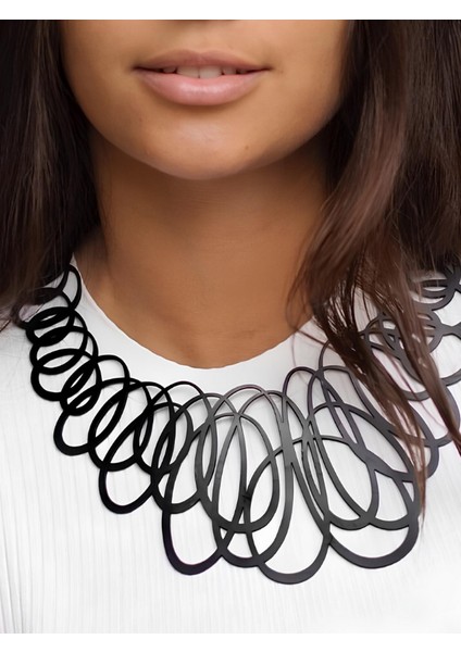 Deri Kolye - Siyah - Tek Ebat fiyatları