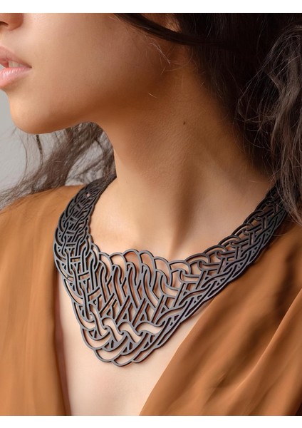 Deri Kolye - Siyah - Tek Ebat fiyatları