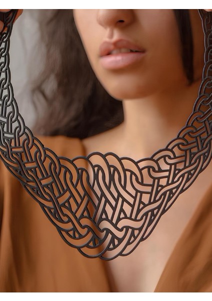 Deri Kolye - Siyah - Tek Ebat fırsatları