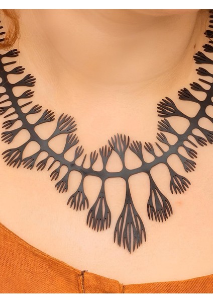 Deri Kolye - Siyah - Tek Ebat fiyatları