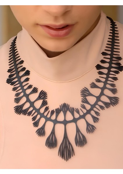 Deri Kolye - Siyah - Tek Ebat modelleri