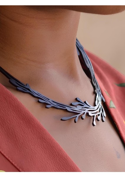 Deri Kolye - Siyah - Tek Ebat modelleri