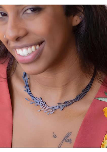 Deri Kolye - Siyah - Tek Ebat fırsatları