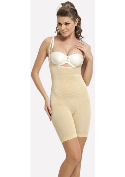 Nbb Göğüs Altı Şortlu Dikişsiz Şekillendirici 1 Beden Küçülten Vücut KORSE-2480